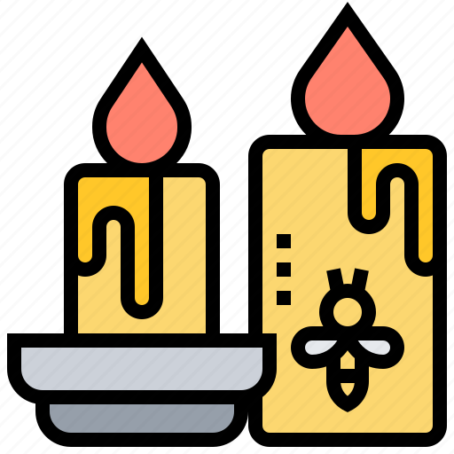 Beeswax, bright, candles, fire, light icon - Download on Iconfinder
