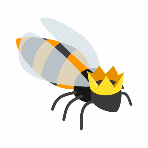 Animal, bee, fly, honey, insect, isometric, queen icon - Download on Iconfinder