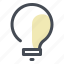 accounting, economy, money, bulb, idea, innovation, lamp 