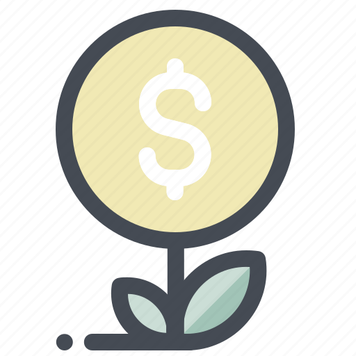 Cash, dollar, economy, money, growth, plant, success icon - Download on Iconfinder