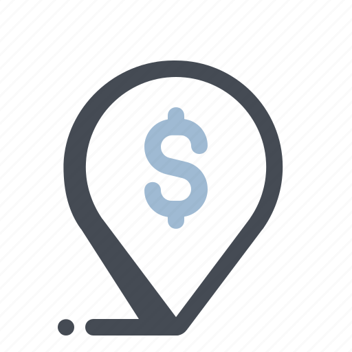 Accounting, cash, dollar, economy, location, pin, place icon - Download on Iconfinder