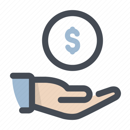 Cash, dollar, money, care, donation, money in hand, savings icon - Download on Iconfinder