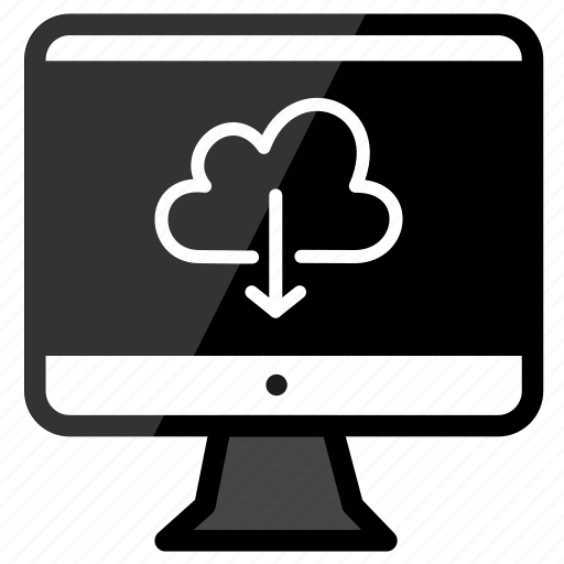 Download, imac, cloud, data, down, storage icon - Download on Iconfinder