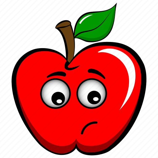Apple, emoji, emoticon, modest, sad, sorrowful, upset icon - Download on Iconfinder