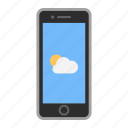 app, apple, iphone, mobile, phone, screen, weather