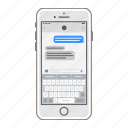 apple, ios, iphone, keyboard, messages, mobile, phone