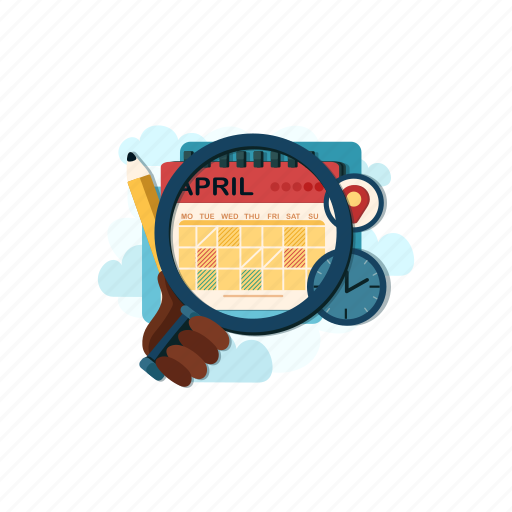 Date, reminder, time, deadline, meeting, booking, planning illustration - Download on Iconfinder