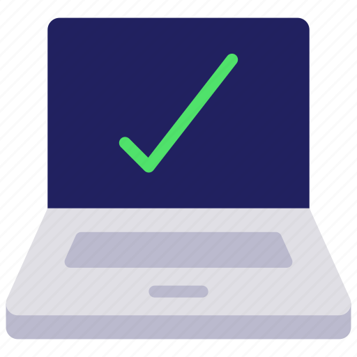 Approved, laptop, computer, computing, device icon - Download on Iconfinder