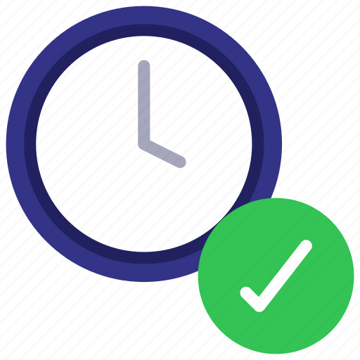 Approved, time, timer, clock, tick icon - Download on Iconfinder