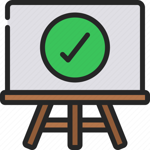 Approve, whiteboard, approved, lesson, teaching icon - Download on Iconfinder