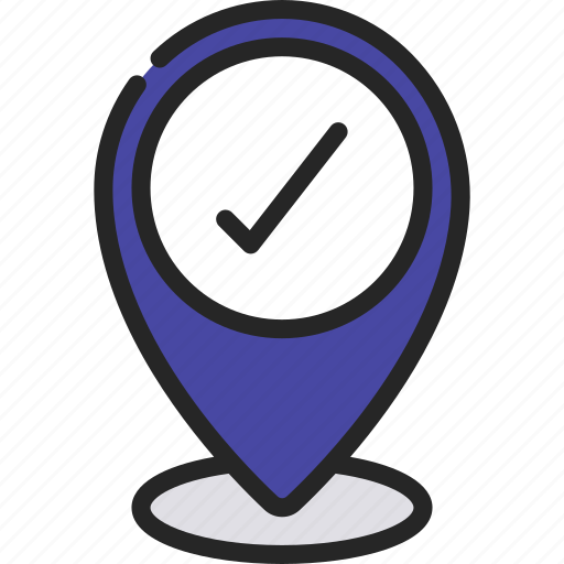 Approved, location, locate, pinpoint, map icon - Download on Iconfinder