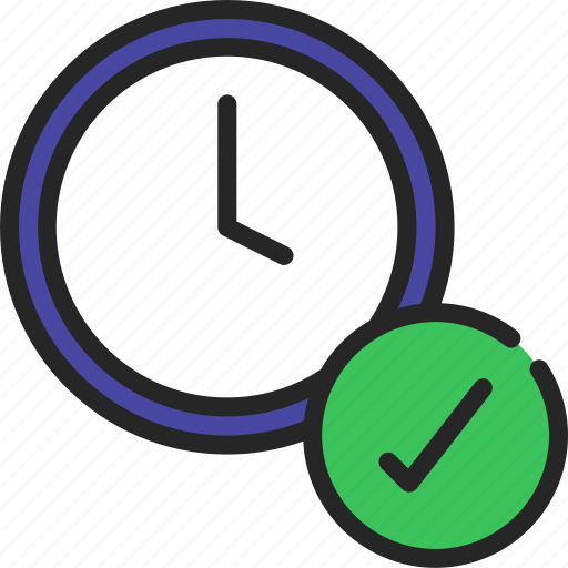 Approved, time, timer, clock, tick icon - Download on Iconfinder