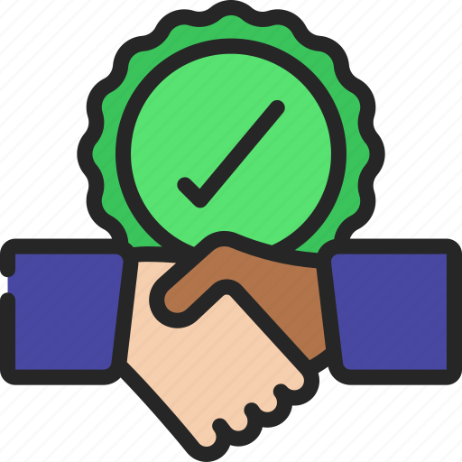 Handshake, approve, agreement, tick, correct icon - Download on Iconfinder