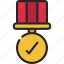 tick, medal, medallion, approve, check, award 