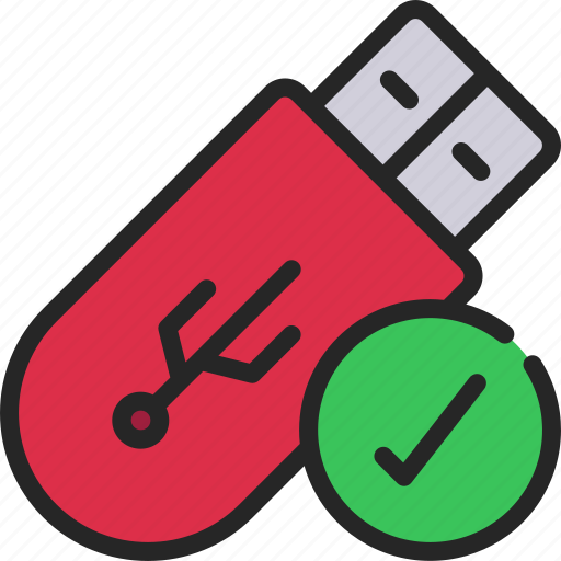 Usb, tick, storage, device, computers icon - Download on Iconfinder