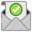 accept, approve, check mark, confirm, envelope, mail, message 