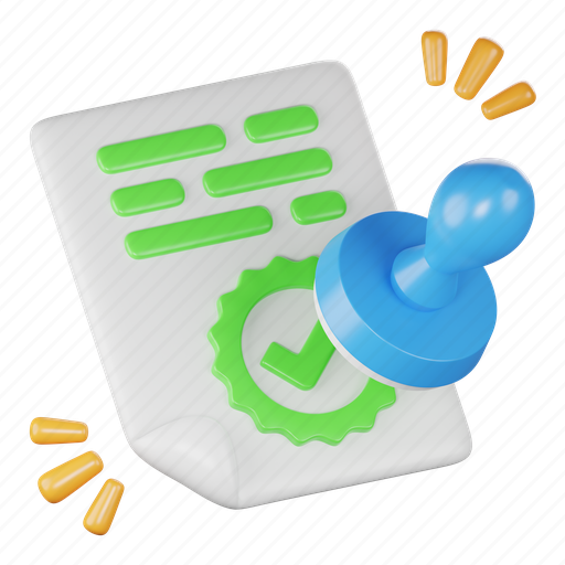 Stamp, approve, approved, file, paper, document, verified icon - Download on Iconfinder