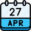 calendar, april, twenty, seven, date, monthly, time, month, schedule 