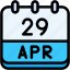 calendar, april, twenty, nine, date, monthly, time, and, month, schedule 