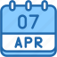calendar, april, seven, date, monthly, time, and, month, schedule 