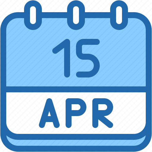 Calendar, april, fifteen, date, monthly, time, and icon - Download on Iconfinder