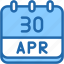 calendar, april, thirty, date, monthly, time, and, month, schedule 