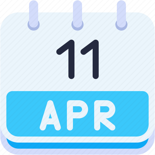 Calendar, april, eleven, date, monthly, time, and icon - Download on Iconfinder