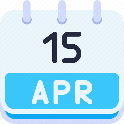 Calendar, april, fifteen, date, monthly, time, and icon - Download on Iconfinder