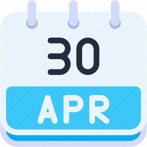 Calendar, april, thirty, date, monthly, time, and icon - Download on Iconfinder