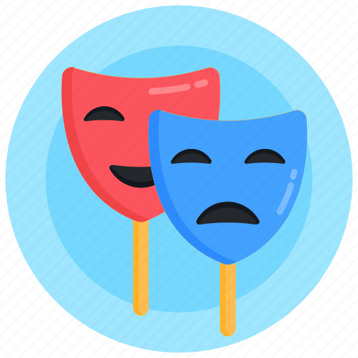 Face masks, comedy masks, theater masks, false faces, sad masks icon - Download on Iconfinder
