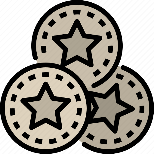 Game, token, coin, center, arcade, play, star icon - Download on Iconfinder