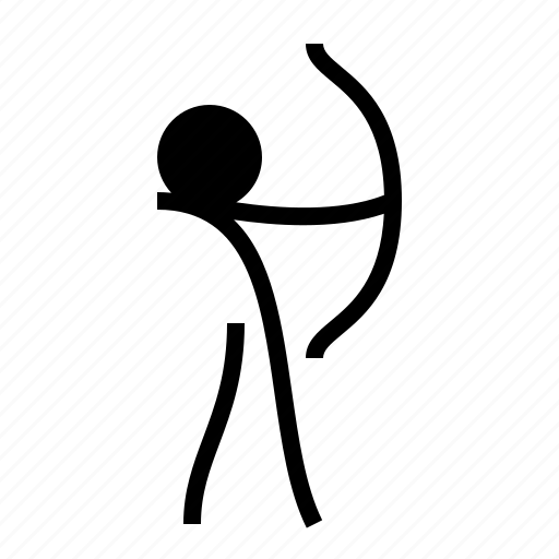 Archery, bow, figure, stickman icon - Download on Iconfinder