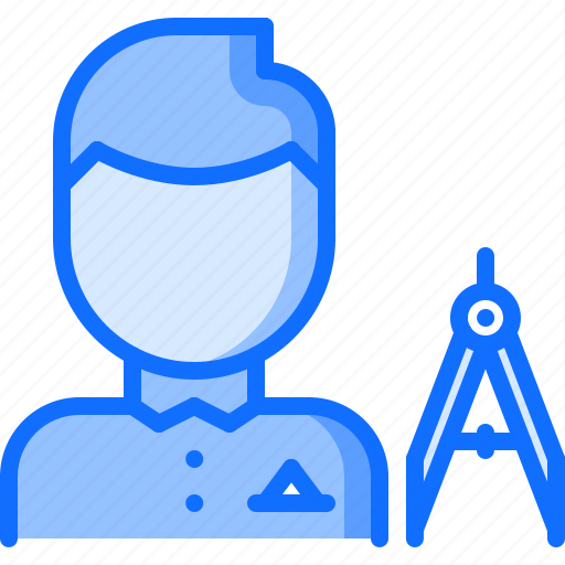 Man, compass, architect, agency icon - Download on Iconfinder