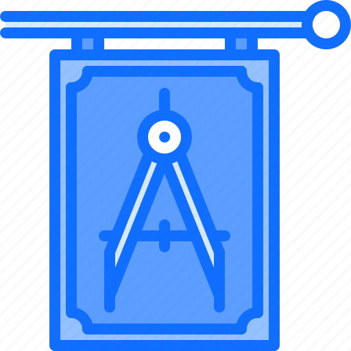 Signboard, cycle, architect, agency icon - Download on Iconfinder