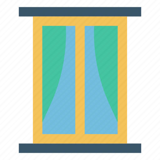 Curtains, decoration, furniture, houshold, window icon - Download on Iconfinder