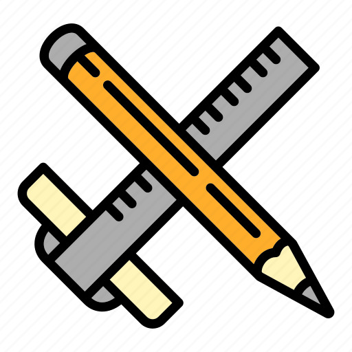 Pencil, ruler, architect icon - Download on Iconfinder