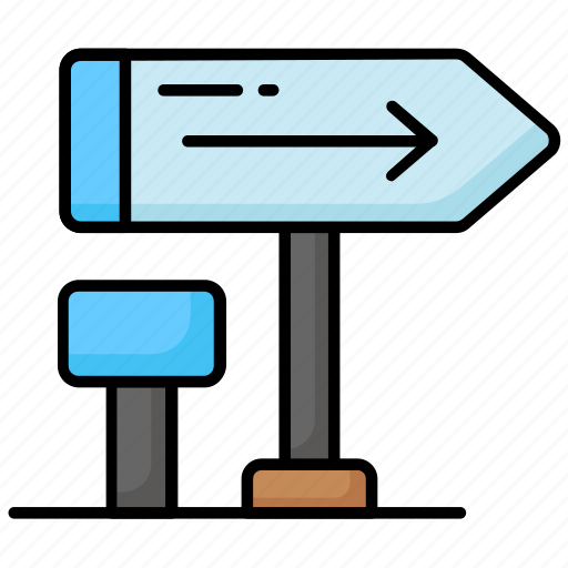 Directional, board, signaling, fingerpost, guidepost, pole, signboard icon - Download on Iconfinder