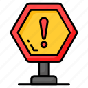 alert, warning, caution, signboard, guidepost, attention, danger