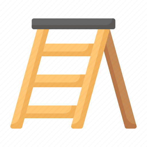 Ladder, construction, architecture, tool, steps, step ladder, stairway icon - Download on Iconfinder