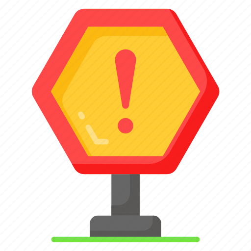 Alert, warning, caution, signboard, guidepost, attention, danger icon - Download on Iconfinder