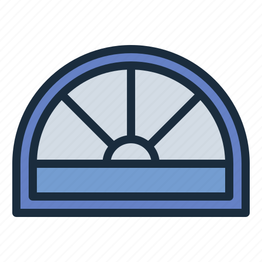 Fanlight, facade, architecture, construction, building, house, home icon - Download on Iconfinder