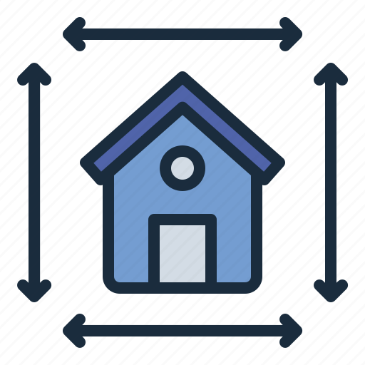 Architecture, construction, building, home0a, house size, home icon - Download on Iconfinder