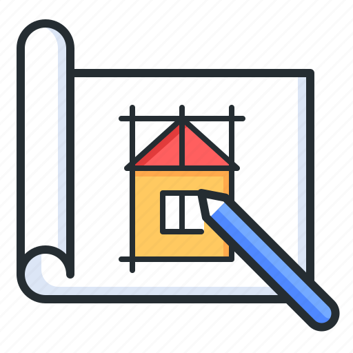 Blueprint, scheme, house, construction icon - Download on Iconfinder