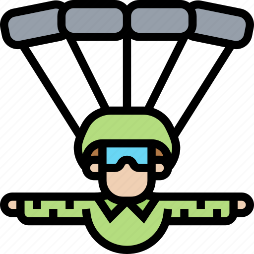 Parachute, jump, army, soldier, military icon - Download on Iconfinder