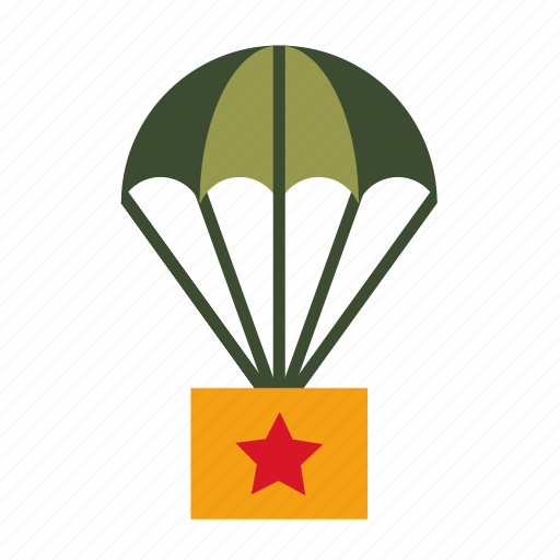 Airdrop, box, delivery, package, parachute, help, solidarity icon - Download on Iconfinder