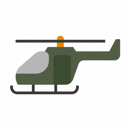Helicopter, aircraft, chopper, flight, army, fighter, military icon - Download on Iconfinder