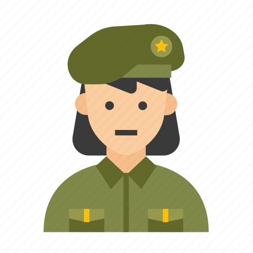 Army, avatar, female, soldier, woman, military, combat icon - Download on Iconfinder