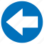 arrow, direction, left, navigation, orientation, pointer, previous 
