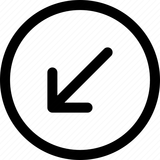 Arrow, arrow symbol, direction, down, left icon - Download on Iconfinder