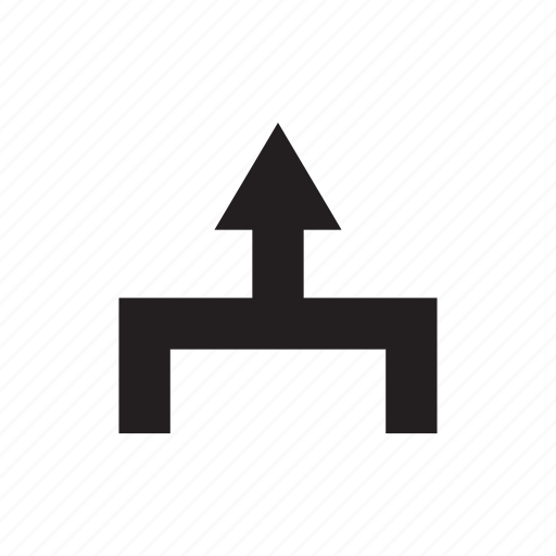 Arrow, direction, joint, junction, up, way icon - Download on Iconfinder